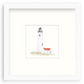 Trio of Framed Lighthouse Motifs - White Frames